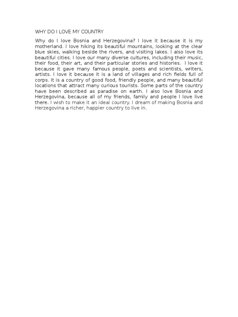 Why Do I Love My Country | PDF | Travel | Art