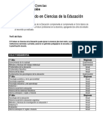 Plan de Estudios Profesorado en Ciencias de La Educación