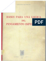 Betancur, Cayetano - Bases Para Una Lógica Del Pensamiento Imperativo (1968)