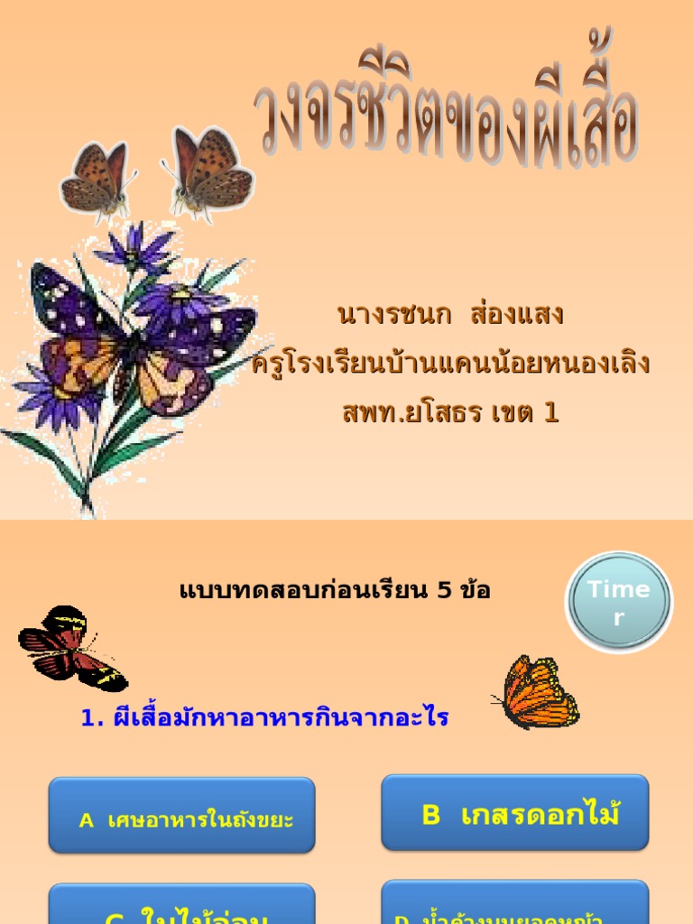 วงจรชีวิตผีเสื้อ | PDF