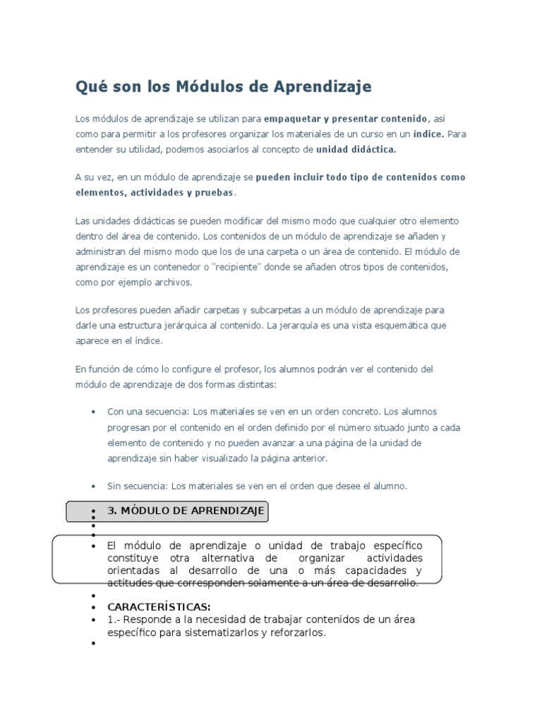 Módulos de Aprendizaje en Educación | PDF | Aprendizaje | Maestros