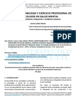 Praxis, Responsabilidad y Ejercicio Profesional de La Psicología en Salud Mental - Carlos Julían Dávila