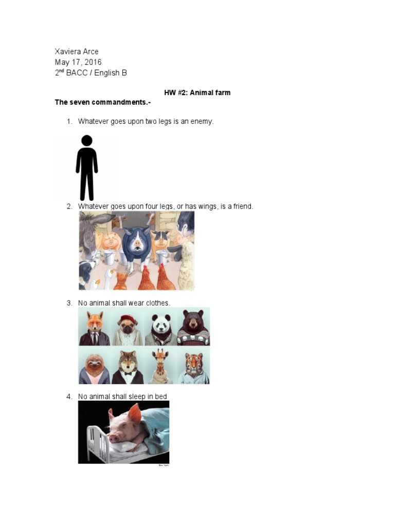 Animal Farm's Seven Commandments Explained | PDF