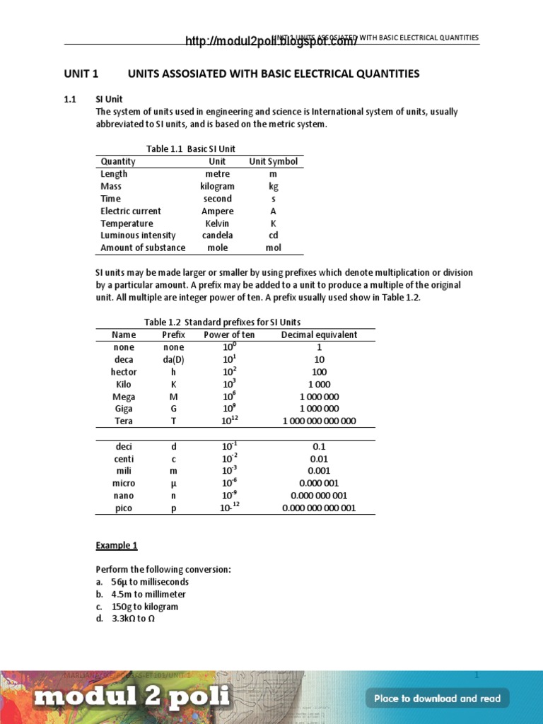 Electrical Units for Students | PDF | Capacitor | Battery (Electricity)