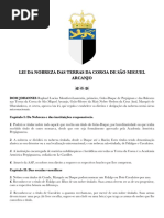 Lei Da Nobreza Das Terras Da Coroa de São Miguel Arcanjo