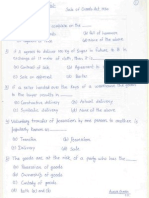 15 Handwritten Imp Test Paper Qus CPT Sale of Goods Act 1930