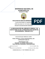 Recaudación del impuesto predial y gasto público municipal