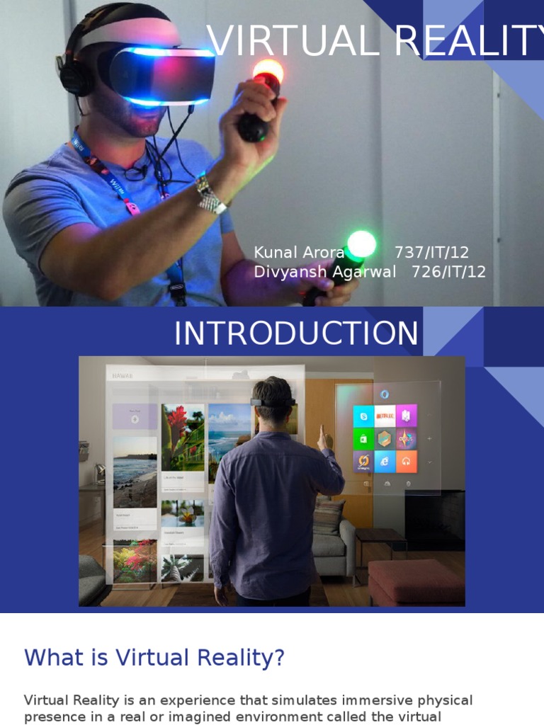 Virtual Reality Presentation Pdf Virtual Reality Stereoscopy