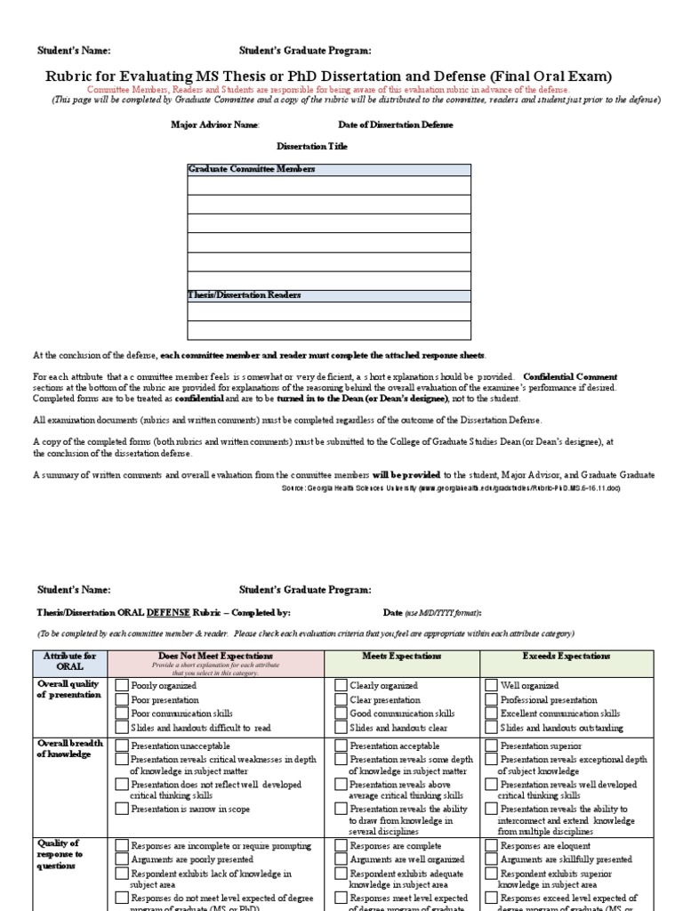 Rubric master thesis image