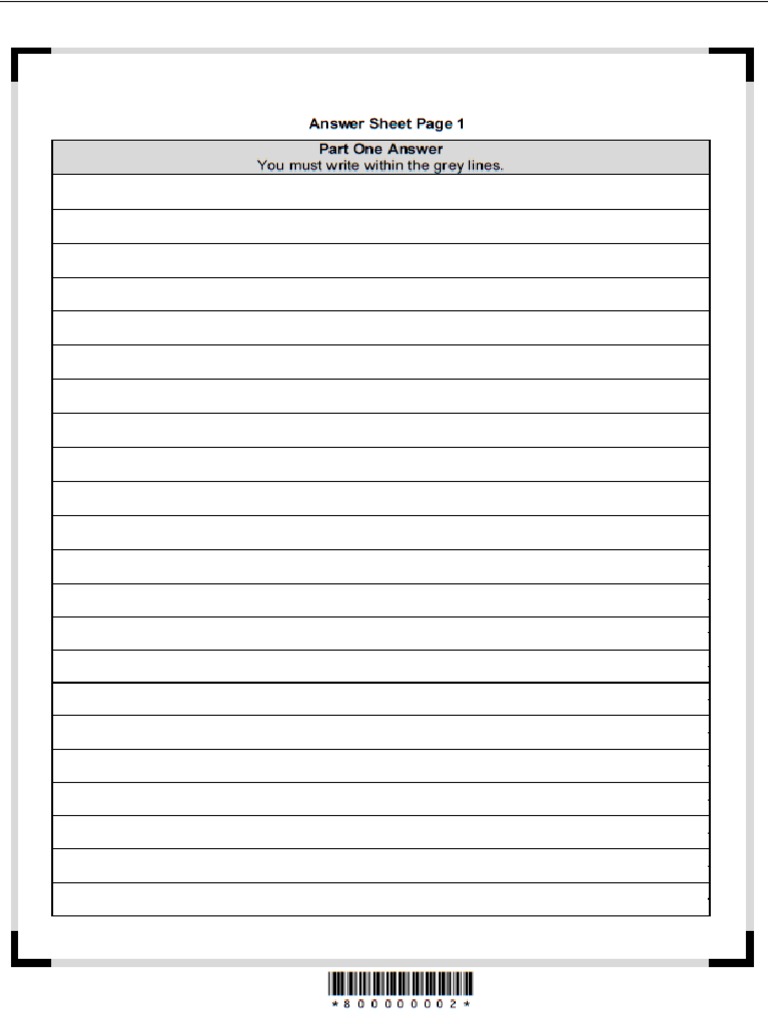 essay answer sheet pdf