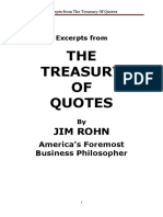 Jim Rohn's Treasury of Quotes Excerpts