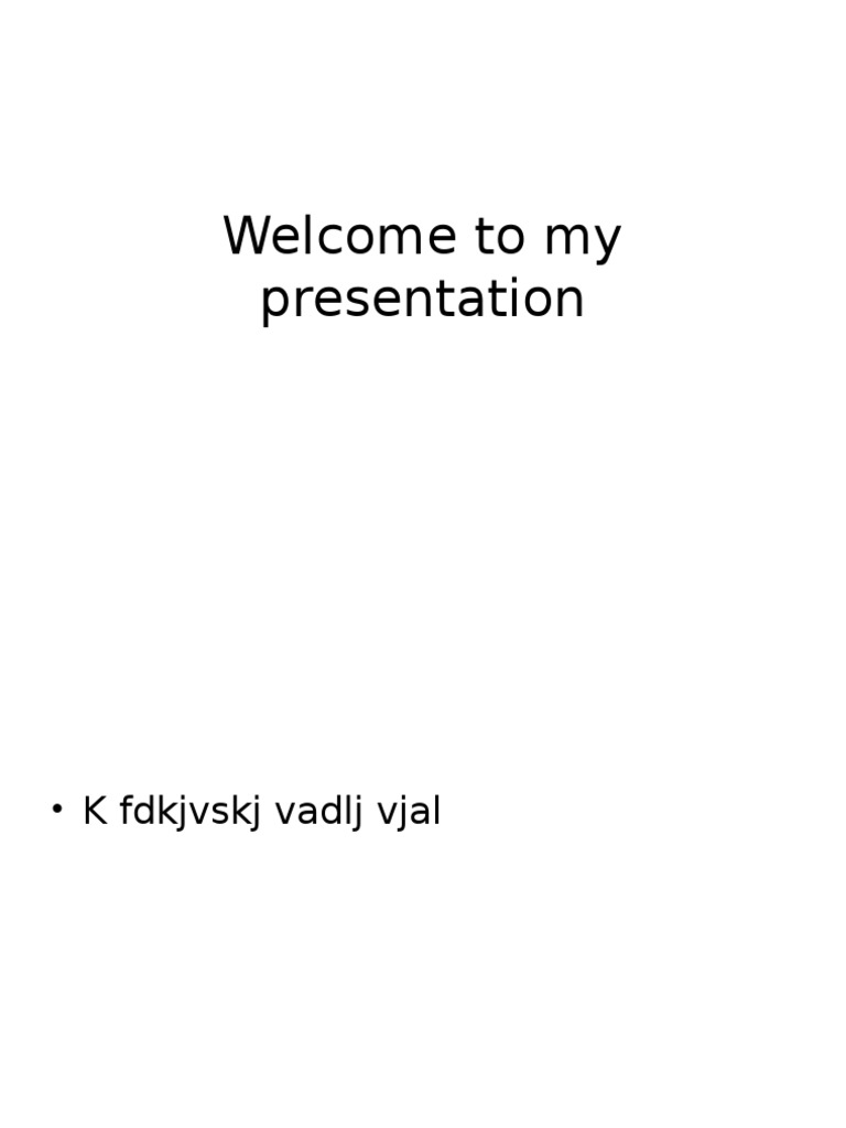 Welcome To My Presentation | PDF