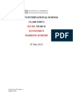 Economics Marking Scheme Year 11 March 2013