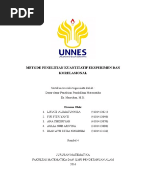 Makalah Penelitian Eksperimen Dan Korelasional Docx