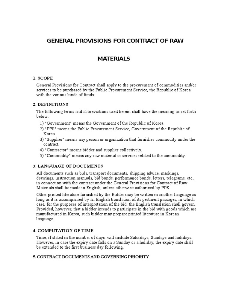 Raw Material Supply Contract | PDF | Packaging And Labeling 