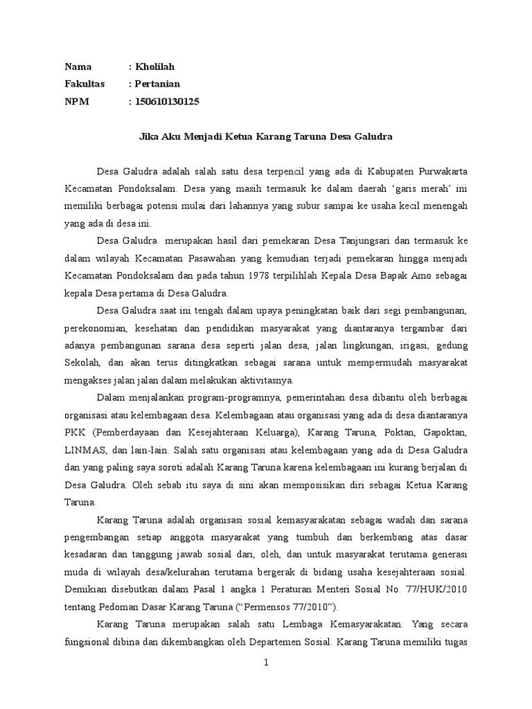 Teks Pidato Karang Taruna Terbaru Kumpulan Referensi Teks Pidato