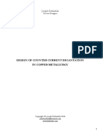 Design of Counter Current Decantation in Copper Metallurgy