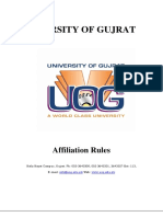 University of Gujrat: Affiliation Rules