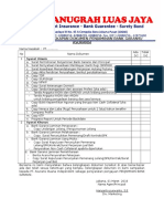 Checklist Kelengkapan Dokumen Penjaminan Bank Garansi