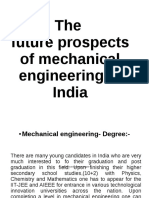The Future Prospects of Mechanical Engineering in India