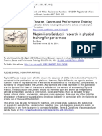 Research in Physical Theatre training for performers