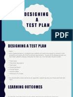 Testing. Designing A Test Plan