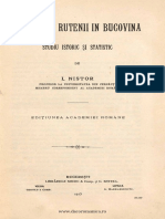 Ion Nistor - Romanii Si Rutenii Din Bucovina PDF