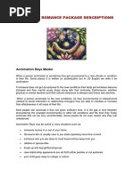 Tantra & Romance Descriptions