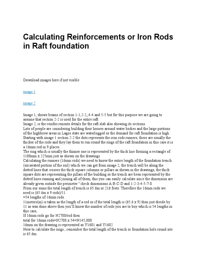 Reinforcement Calculations for Raft Foundations | PDF | Nature