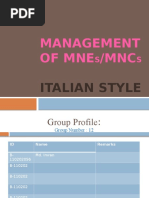 Culture and Management Practice of Italy