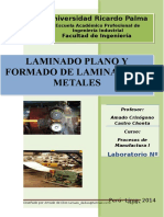 Lab. 07 Laminado y Conformado de Metales