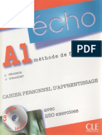 Écho A1 (CAHIER PERSONNEL D APPRENTISSAGE) Cahiers D'exercices PDF