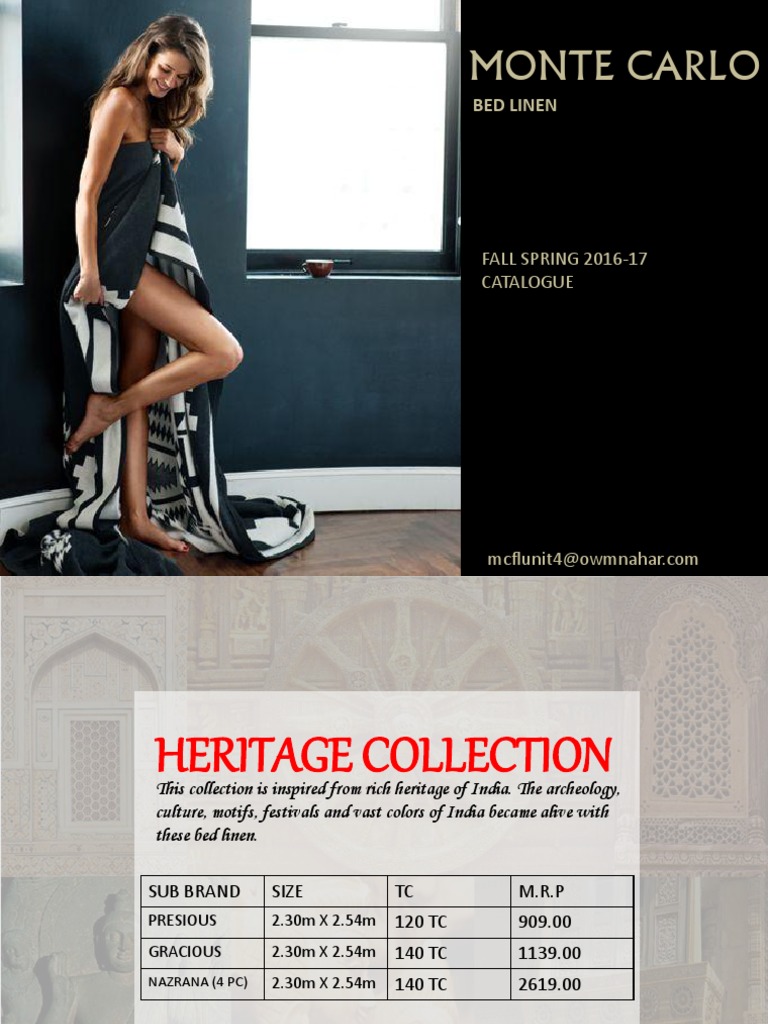 Monte Carlo Bed Sheets Catalog 2016 PDF Bed Bedding