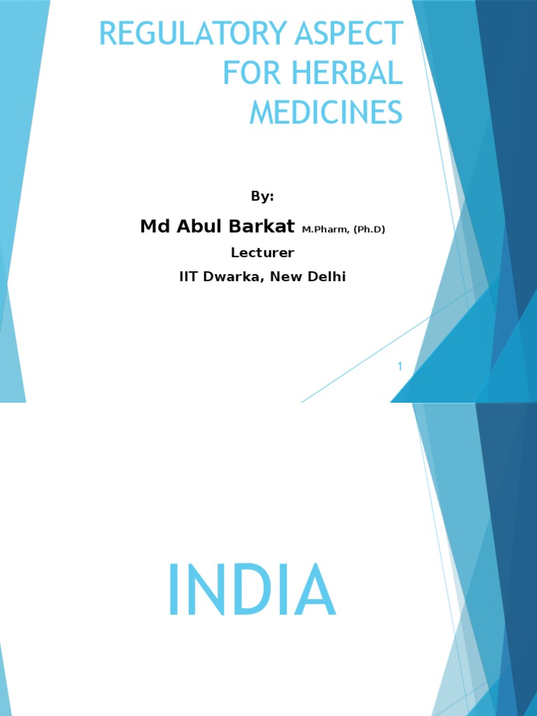 Regulatory Aspect of Herbal Medicines PDF Dietary Supplements