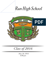 Kettle Run High School Graduation Program 2016