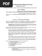 Lei 16092008 Institui Plano Diretor Municipio de Barbosa Ferraz PDF