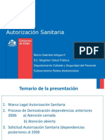 Demostración de Cumplimiento de Requisitos de Autorización Sanitaria