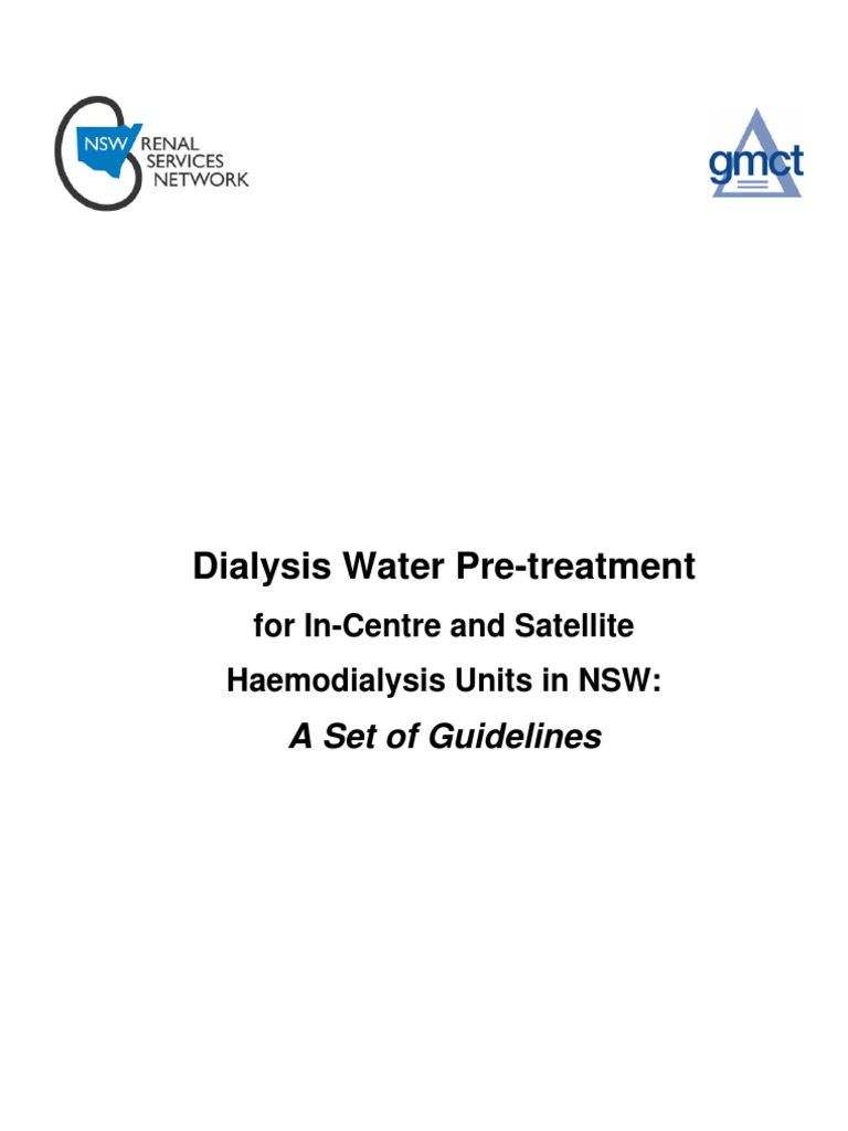 Water Guidelines Dialysis[1] Membrane Hemodialysis