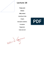 Today Work Eviews Why Eviews: Importing of Data Graphs Descriptive Statistics Correlation Regression Scale and Unit