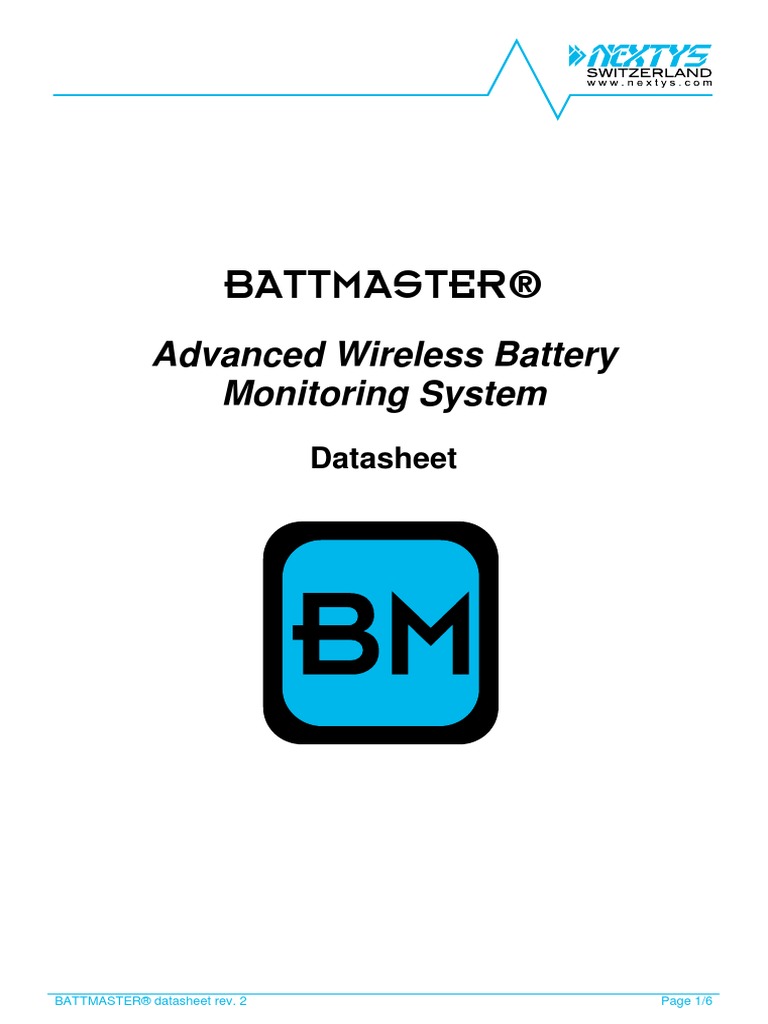 BATTMASTER Technical Datasheet Rev2 | PDF | Battery (Electricity) | Usb