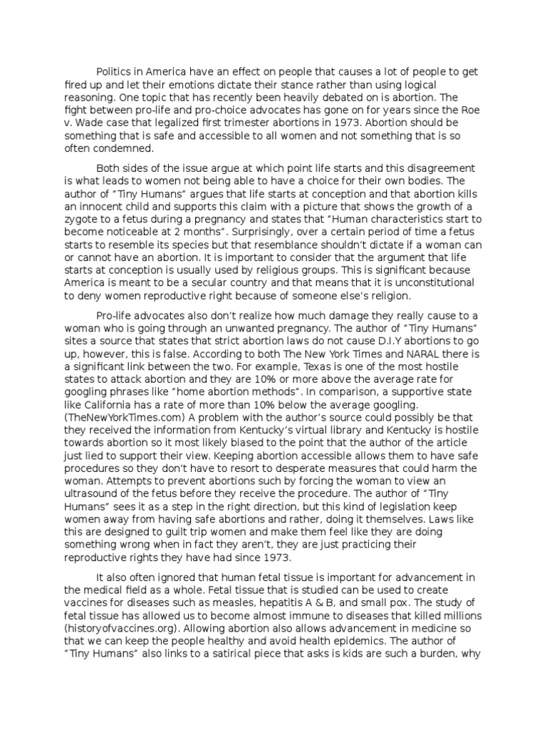 Ap Lang Synthesis Essay PDF Abortion Rights Movements Abortion