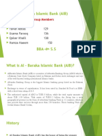 Islamic Finance Topic: Al-Baraka Islamic Bank (AIB) : Group Members