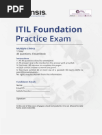 Invensis Learning ITIL Foundation Examination Full Length Practice Test ITIL Training