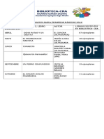 Lectura Domiciliaria Primeros Bàsicos 2016