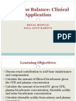 Acid-Base Balance Clinical Application