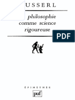 Edmund Husserl - La Philosophie Comme Science Rigoureuse PDF