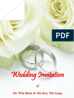 Wedding Invitation: Dr. Win Htun & Ma Kay Thi Aung