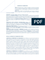 Tipos de contrato de transporte aéreo