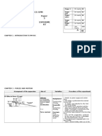 Mastery Physics SPM Paper 3 Experime NT A: Chapter 1: Introduction To Physic