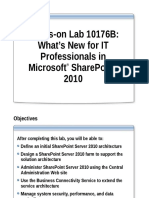Hands-On Lab 10176B: What'S New For It Professionals in Microsoft Sharepoint 2010